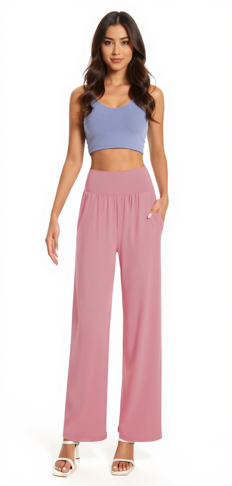 Wide-Leg Yoga Pants in Lemonadepink — The Concert Night Edit style look